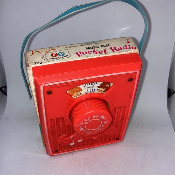 Vintage 1973 Fisher Price Music Box Pocket Radio 772 Jack and Jill Song Works - Picture 2 of 7